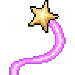 Obraz premium vector pixel art magic star