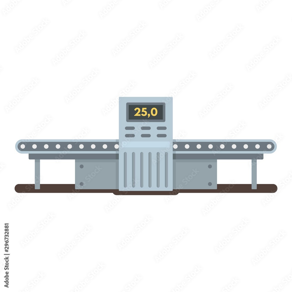 Poster empty assembly line icon. flat illustration of empty assembly line vector icon for web design