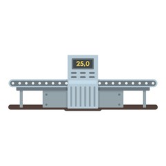 Empty assembly line icon. Flat illustration of empty assembly line vector icon for web design