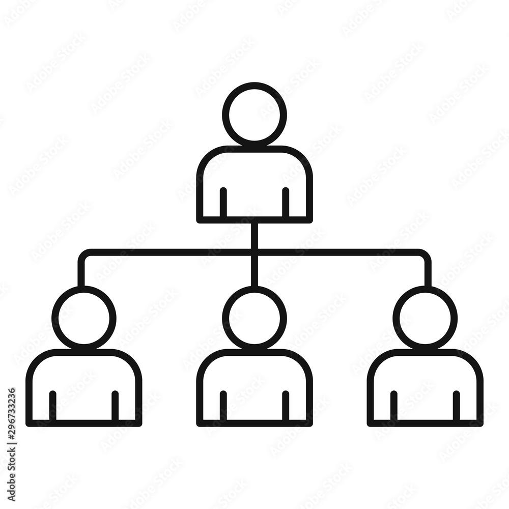 Poster administrator group icon. outline administrator group vector icon for web design isolated on white b