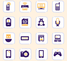 Home appliances icons set
