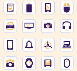 Home appliances icons set