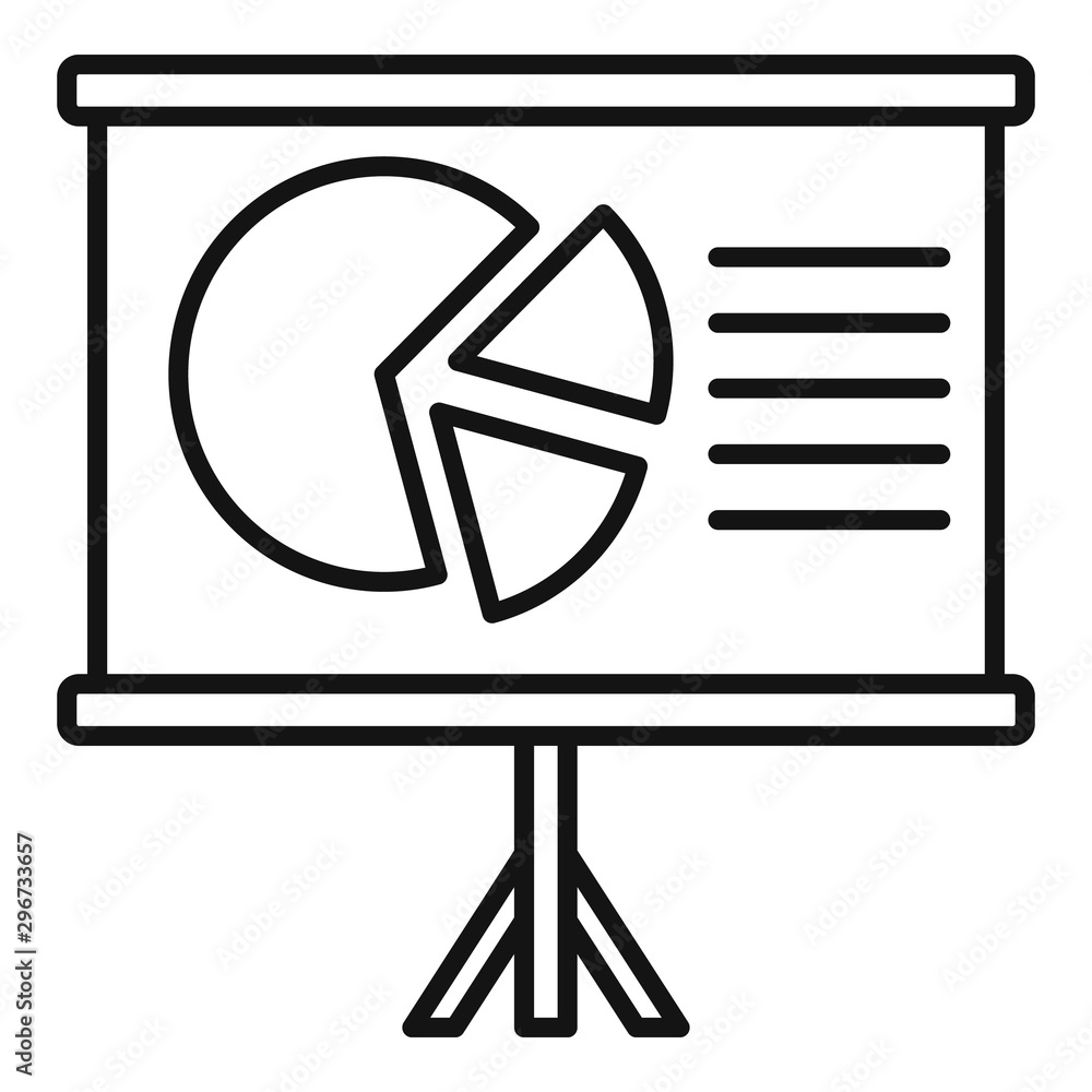 Aufkleber chart pie banner icon. outline chart pie banner vector icon for web design isolated on white backgro