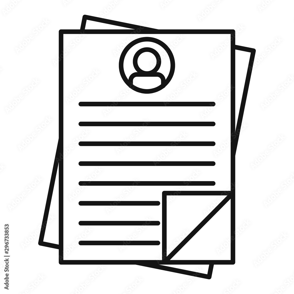 Aufkleber administrator paper icon. outline administrator paper vector icon for web design isolated on white b