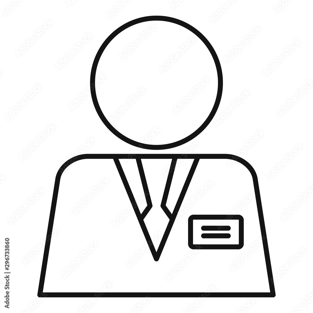 Poster executive manager icon. outline executive manager vector icon for web design isolated on white backg