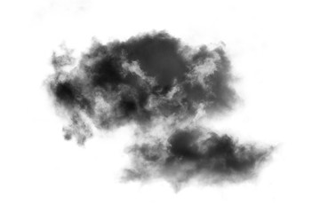 Cloud isolated on white background,Textured Smoke,Brush clouds,Abstract black