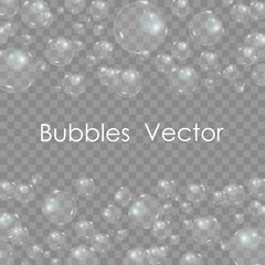 Bubble vector. soap bubble on a transparent background. Vector design.