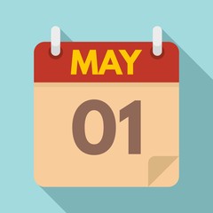 May calendar icon. Flat illustration of may calendar vector icon for web design