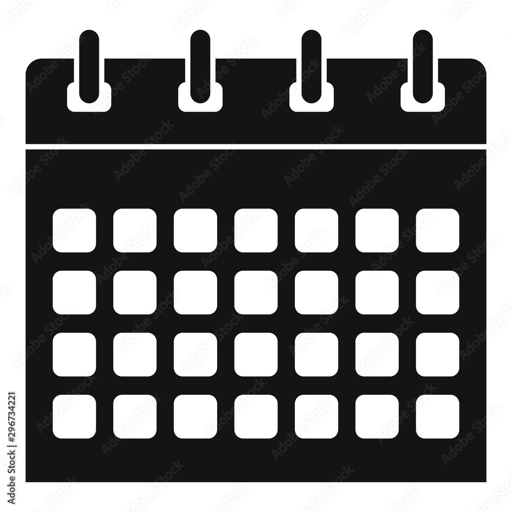 Poster office calendar icon. simple illustration of office calendar vector icon for web design isolated on 