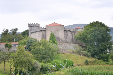 Fototapeta na wymiar The Castle, fortress of Vimianzo, Galicia, Northern Spain. It was built around the 12th or 13th century by the Marino de Lobeira family.