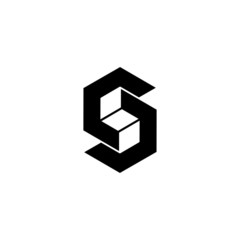 Letter SS Monogram, Geometric S Logo, S8 monogram, template .vector