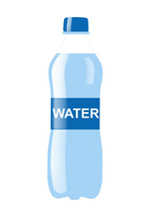plastic bottle with water