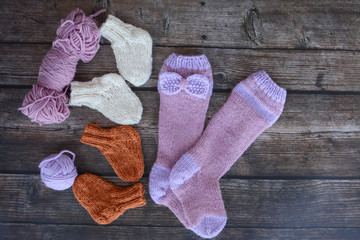 Warm and soft girl socks, winter fashion, made of wool