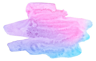 Multicolor watercolor in pastel colors with a smooth transition of the gradient. Isolated place with divorces and borders. Frame with copy space for text.