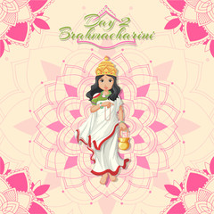 Navaratri festival poster design with goddess