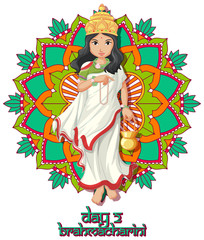 Navaratri poster design with goddess