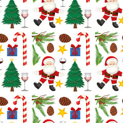 Seamless background design with christmas theme