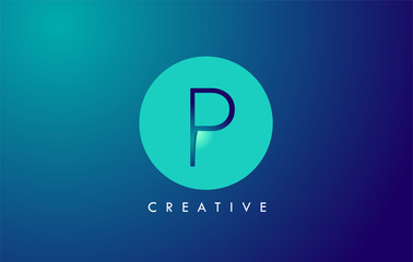 P Letter Logo Icon Design With Paper Cut Creative Look Vector Illustration