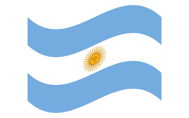 Wave flag of Argentina Vector Illustration
