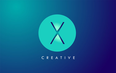 X Letter Logo Icon Design With Paper Cut Creative Look Vector Illustration