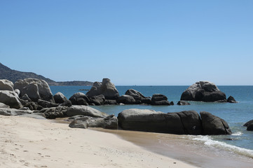 seashore with sandy beach