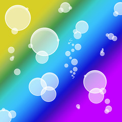 abstract background with bubbles rainbow abstraction