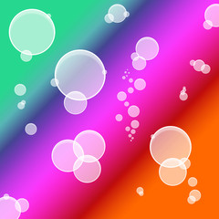 abstract background with bubbles bokeh rainbow