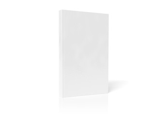 Blank A4 book hardcover mockup isolated on white 3D rendering