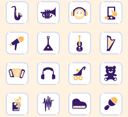 Music icons set