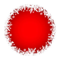 Vektor - Weihnachtlicher Hintergrund - Rot - Schnee - Textfreiraum