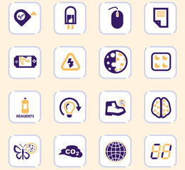 Science icons set