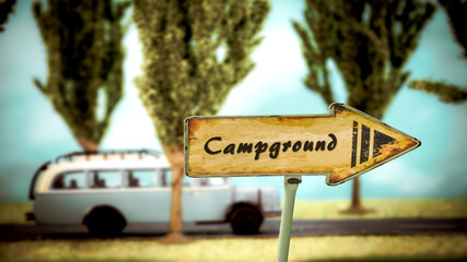 Street Sign to Campground