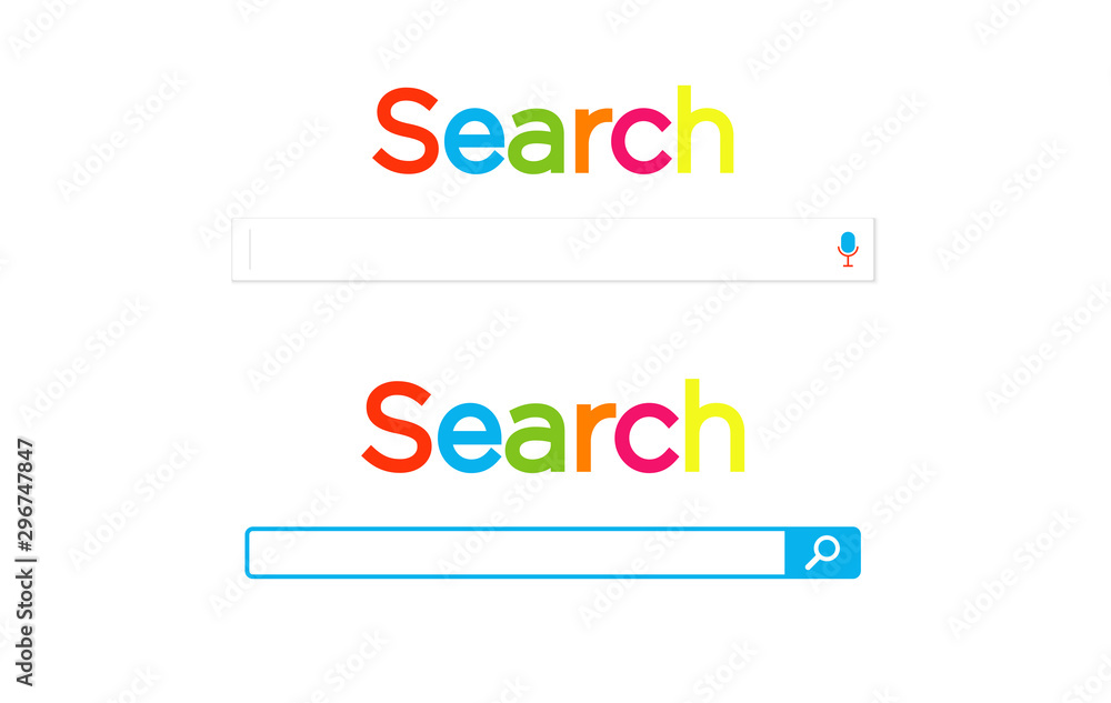 Poster web search bars. search bar element for design