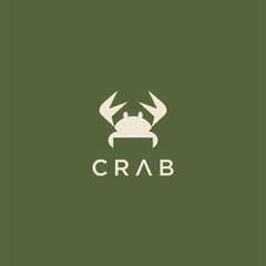 crab logo design template.seafood vector logo design