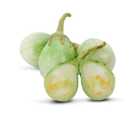 Thai eggplant isolated on white background.