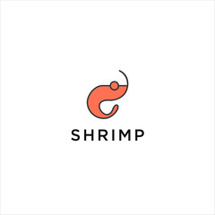 Fototapeta premium Shrimp Logo Vector Design Template