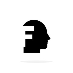 Vector Mental health Logo Letter F
