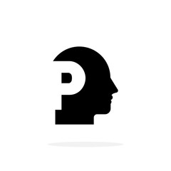 Vector Mental health Logo Letter P