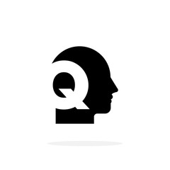 Fototapeta na wymiar Vector Mental health Logo Letter Q