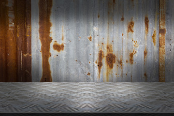 steel plate slip with zinc rust surface background