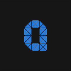 Vector Technical Construction Logo Letter Q