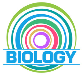 Biology Colorful Rings Circular Badge Style 