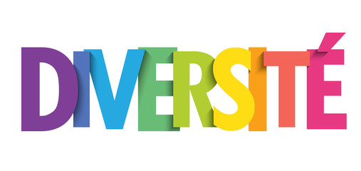 Bannière typographique vecteur coloré DIVERSITE