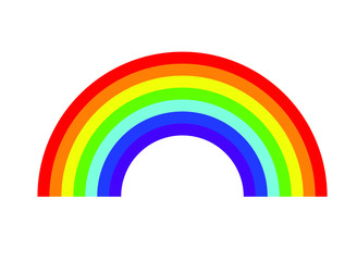 Rainbow icon on white background. Vector illustration.