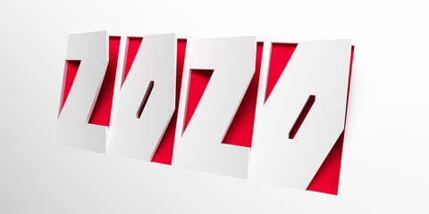 2020 Happy new year creative design background or greeting card