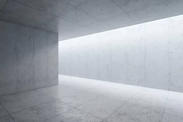 Deurstickers blank concrete space interior, 3d rendering © auris