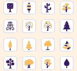 Tree icons set