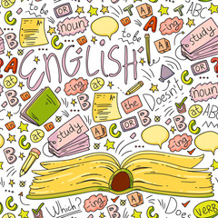 Language school for adult, kids. English courses, class.