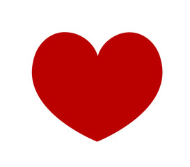 Red heart icon, love vector icon