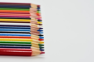 Colour pencils isolate on white Background/Colorful concepts